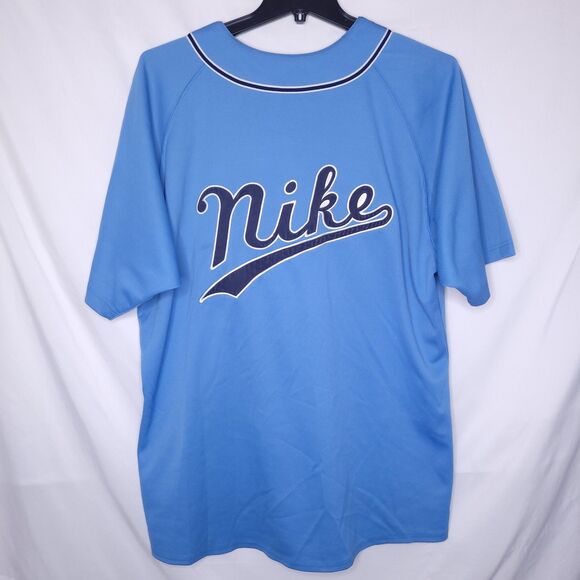 Vintage Nike Baseball Jersey Mens XL Blue Y2K - Picture 1 of 12